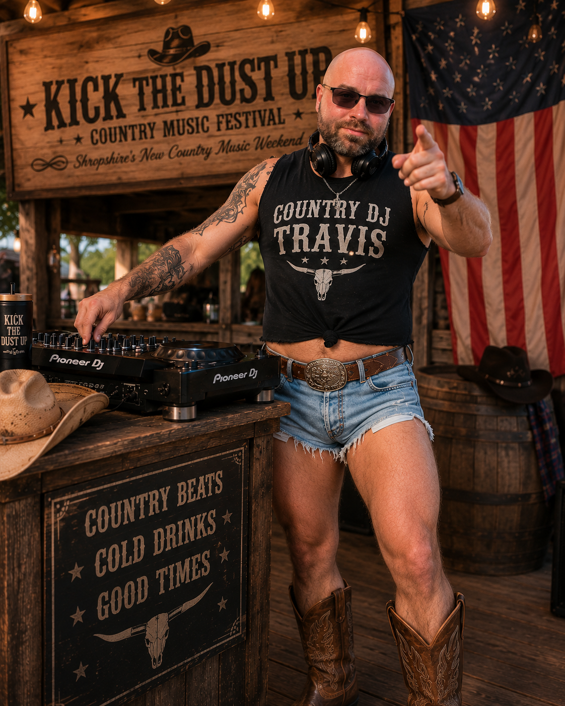Redneck Travis — country DJ at Kick The Dust Up